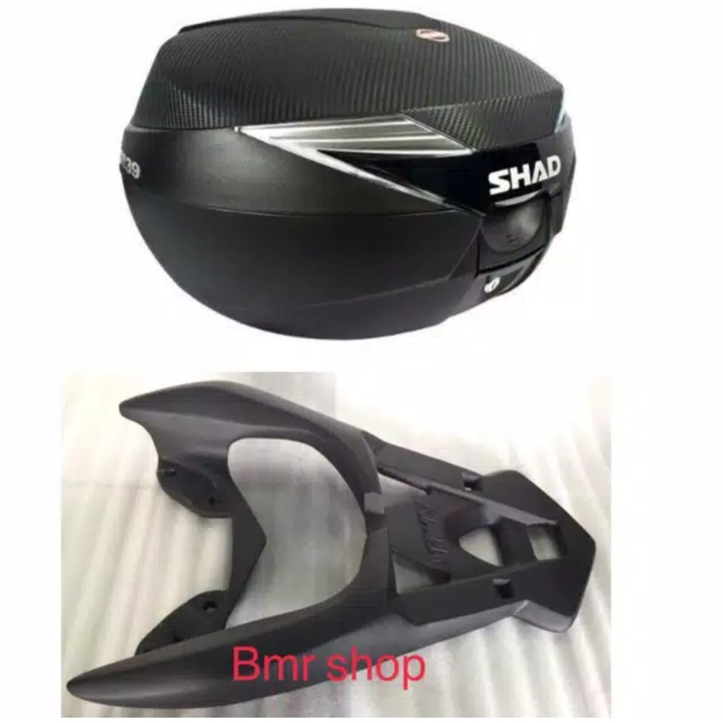 Paket box shad sh39 sh 39 dan bracket box nmax old dudukan breket box nmax , sh 39 carbon