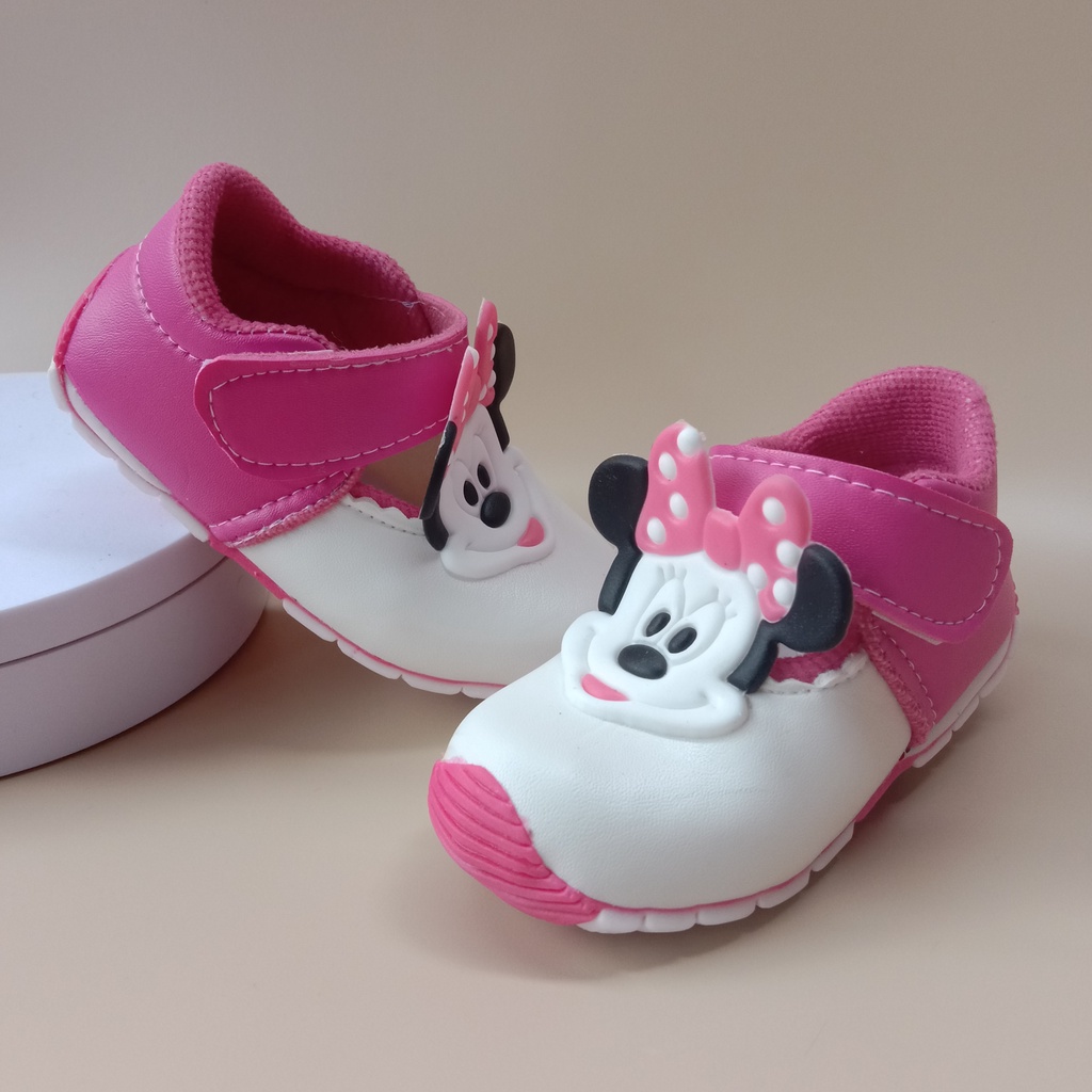 Sepatu anak bunyi bayi perempuan usia 1-3 tahun/sepatu balita murah-mickey