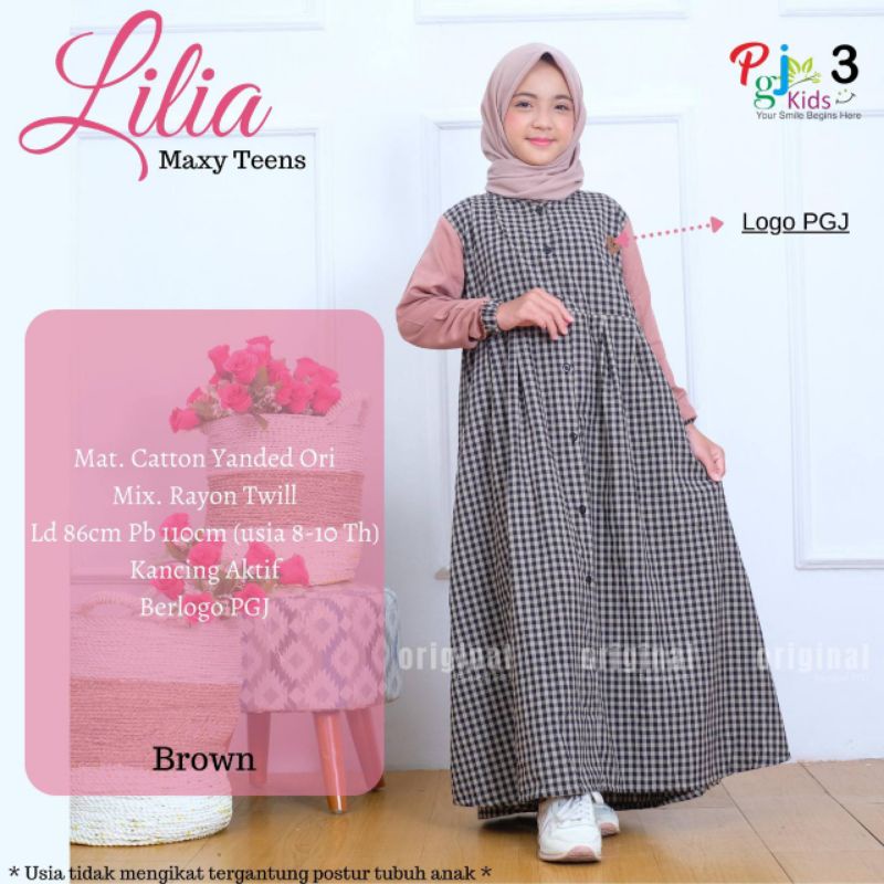 LILIA gamis anak perempuan by pgj kids