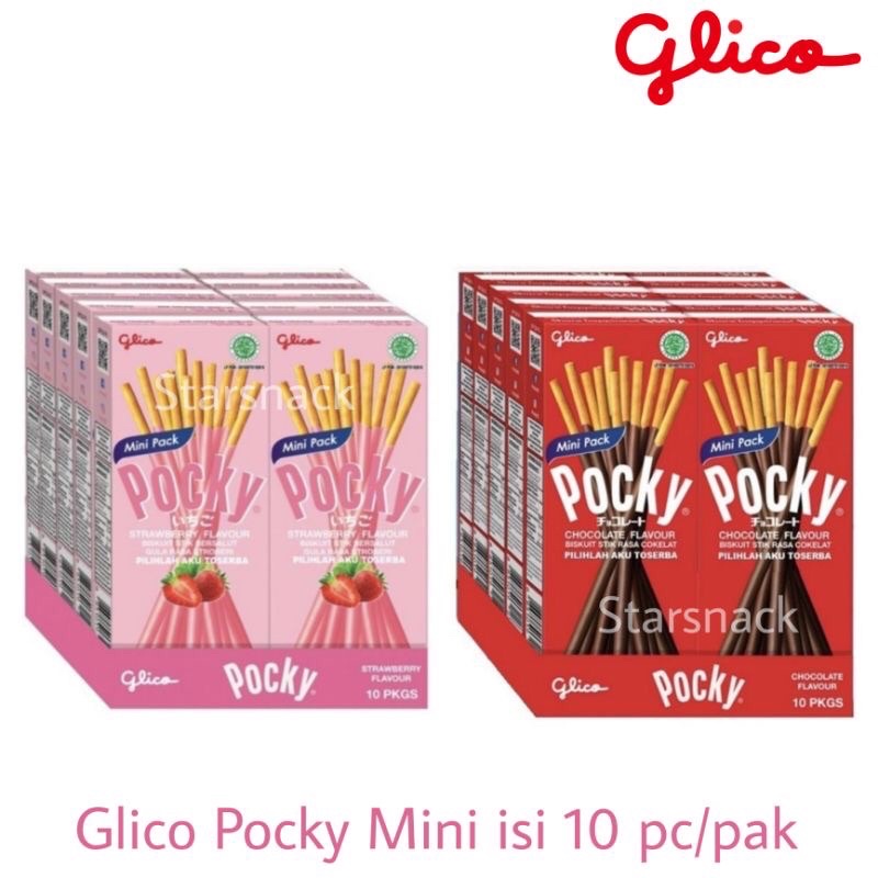 

SnackCandi Glico Pocky Mini Coklat / Strawberry isi 10 box