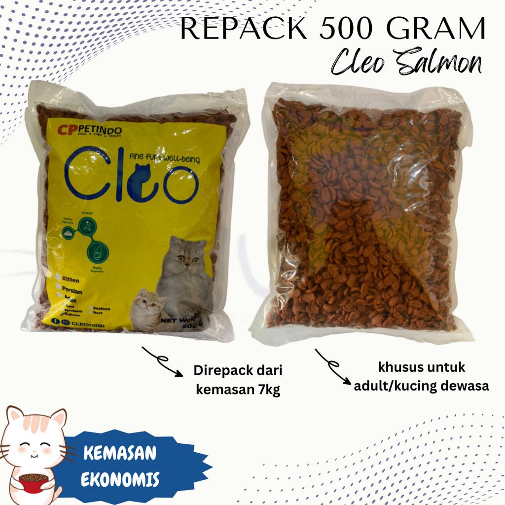 MAKANAN KUCING CLEO SALMON REPACK 500GR 500 GR 500 GRAM CATFOOD CATFOOD