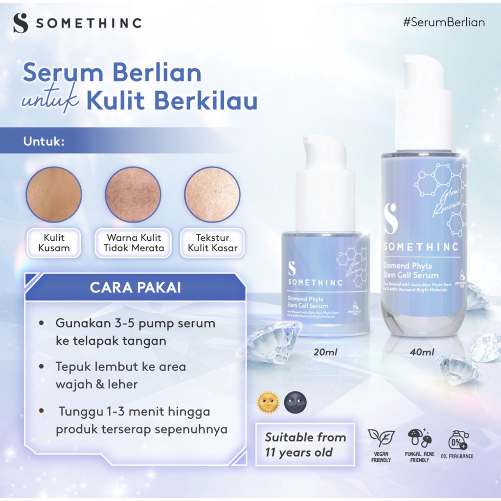 SOMETHINC Diamond Phyto Stem Cell Serum - Serum Diamond untuk Kulit Berkilau dan Cerah