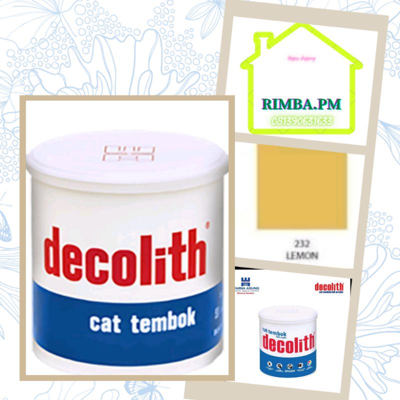 Cat Tembok Interior Decolith 232 Lemon 5 Kg Shopee Indonesia