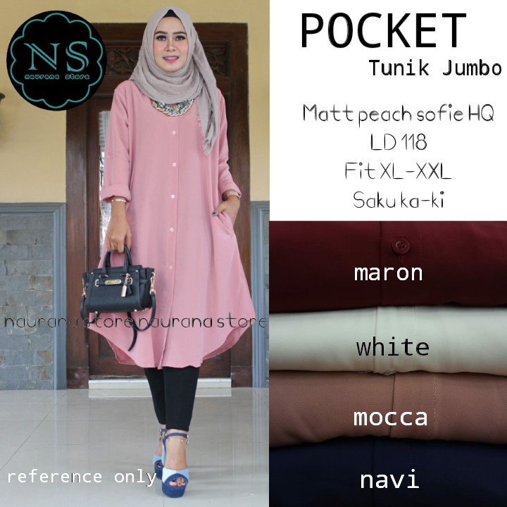 POCKET TUNIK JUMBO MATT PEACH SOFIE HQ BY NS