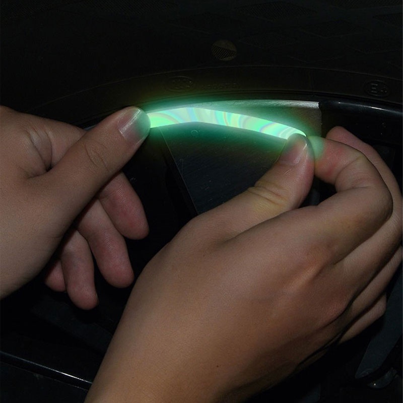 20 PCS Stiker Strip Reflektif Warna-Warni Untuk Aksesoris Roda Mobil