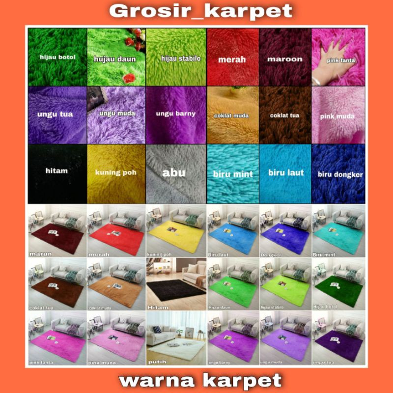 Karpet bulu empuk uk 180x160x4cm