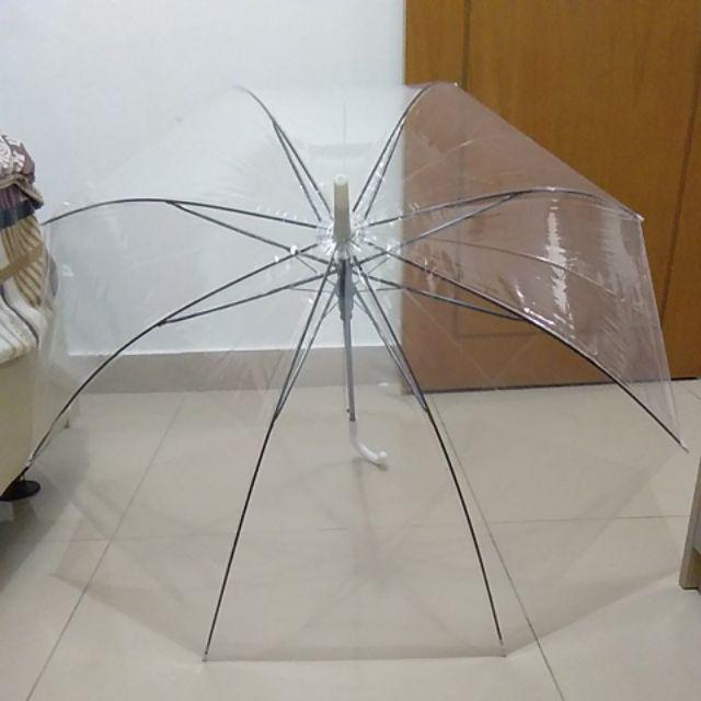 Payung Tongkat Transparan Bening Nagoya