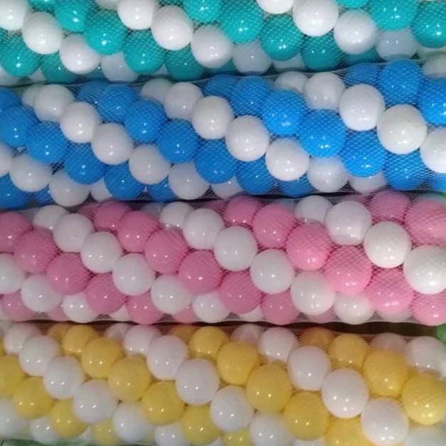 ➥ AQUATIC MANDI BOLA mandi bola pastel isi 100 pcs - mandi bola pink putih - mandi bola - bola anak 