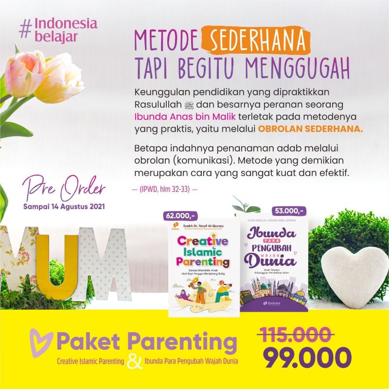 

{Paket 2 Buku} Creative Islamic Parenting dan Ibunda Pengubah Wajah Dunia