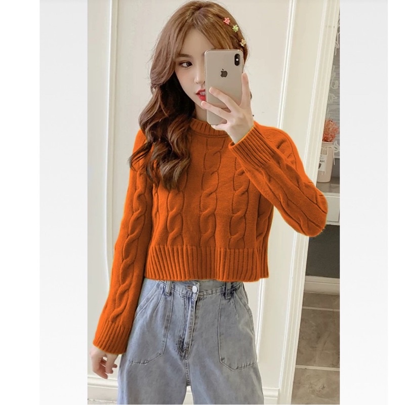 Carly Knit Sweater / Baju Rajut Wanita Import