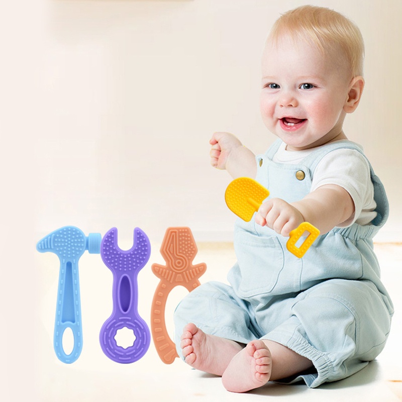 Mary 4pcs / Set Mainan Teether Bayi Laki-Laki / Perempuan Bahan Silikon