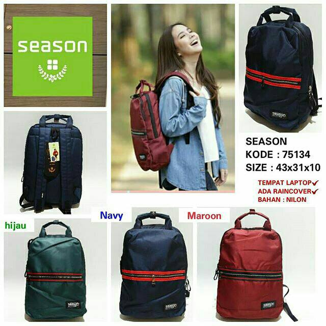 Tas Sekolah Ransel Backpack Cewek Season 75134 Murah Dan Terbaru