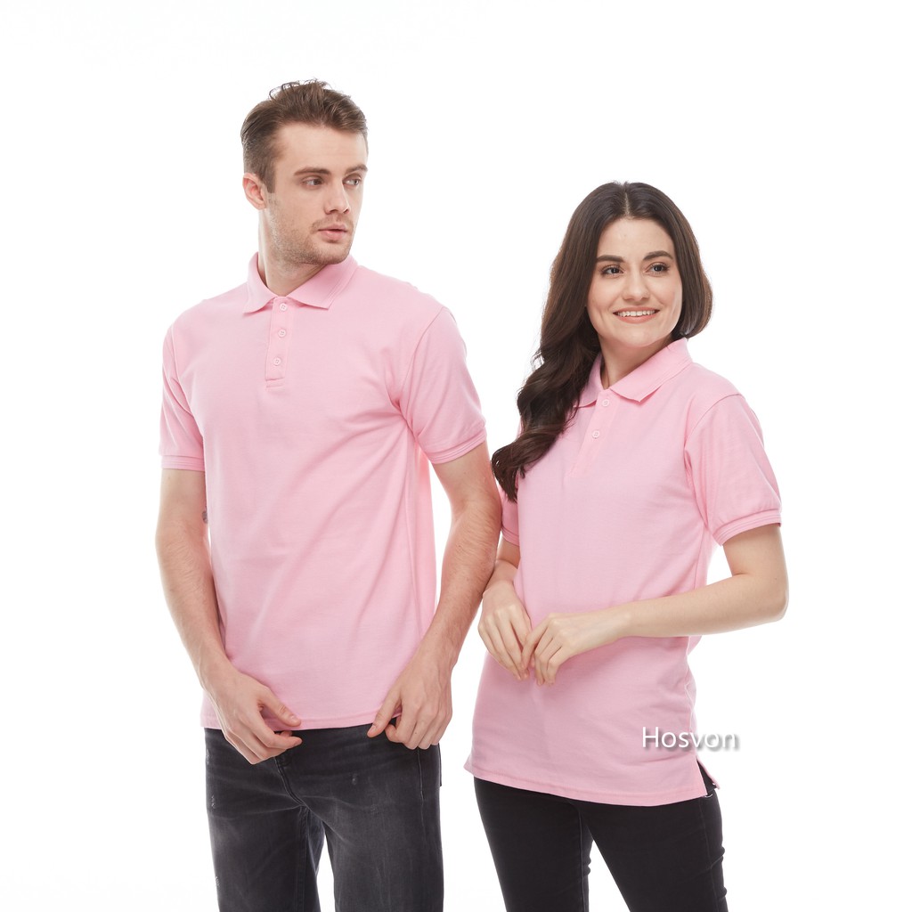 PINK BABY Hosvon Kaos Kerah Wangki COTTON 100% Size S-XXL ( PRIA &amp; WANITA )