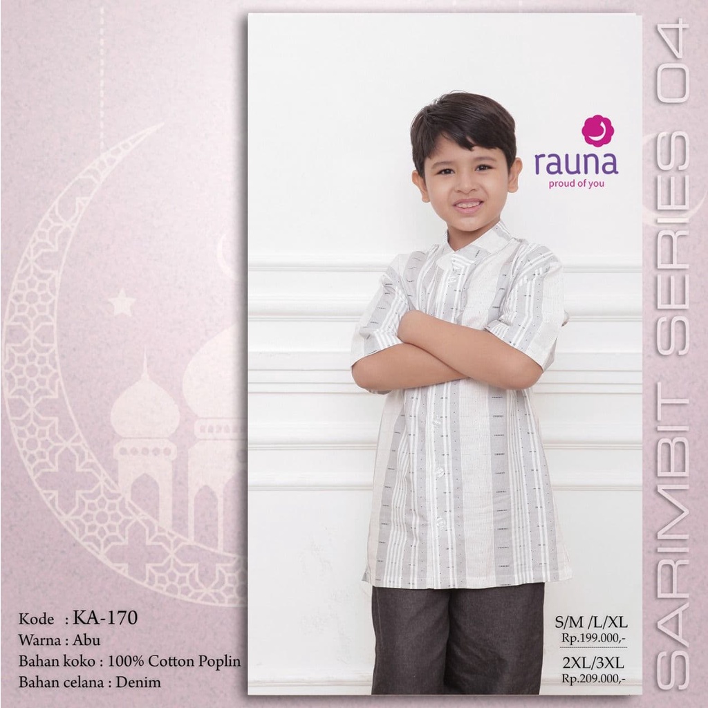 Busana Sarimbit Keluarga / RK - 170 Abu / Fashion Muslim