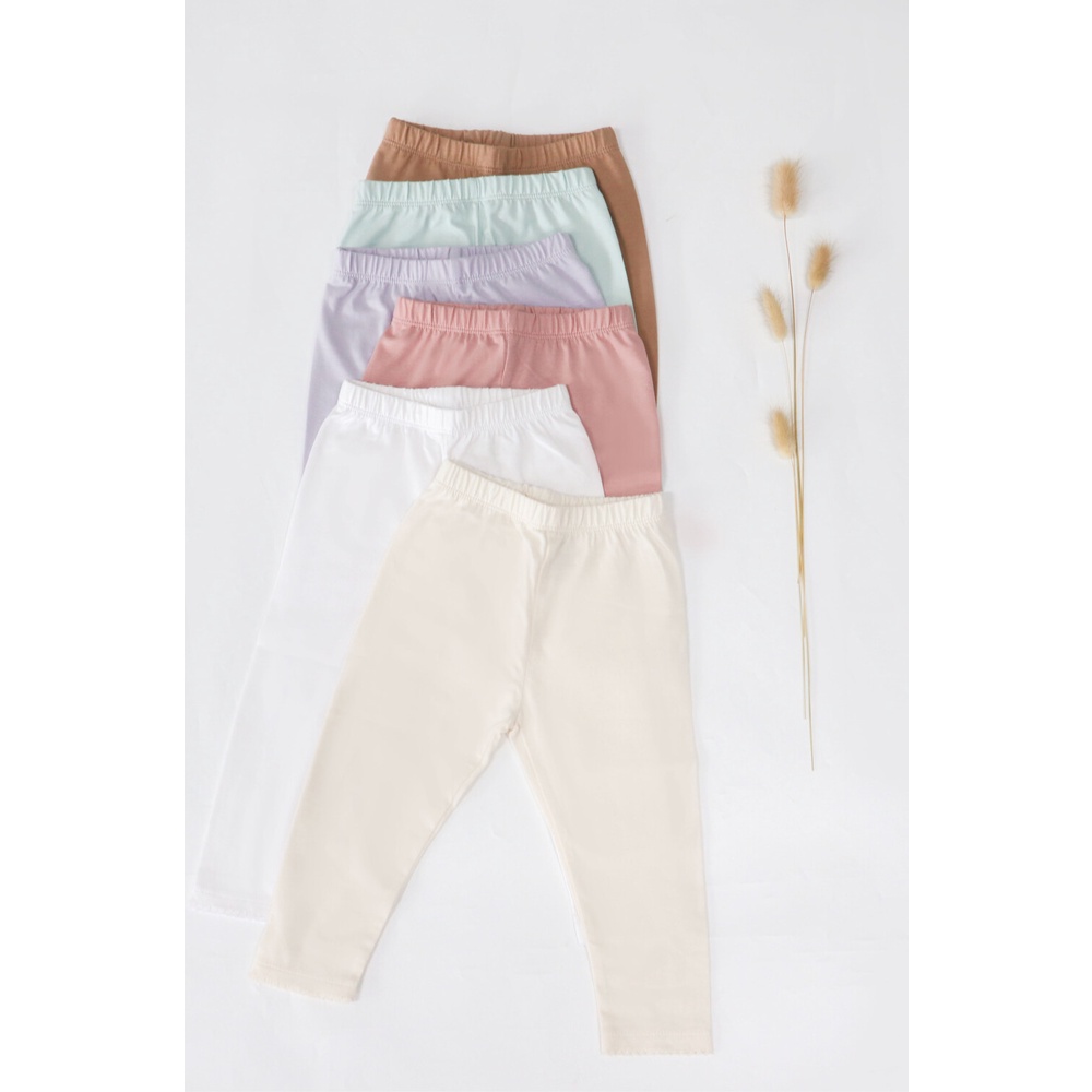 Bamboo and Bub - Legging Leggings Basic Stocking Celana Panjang Soft Bambu Cotton Anak Cewe Fashion Pants