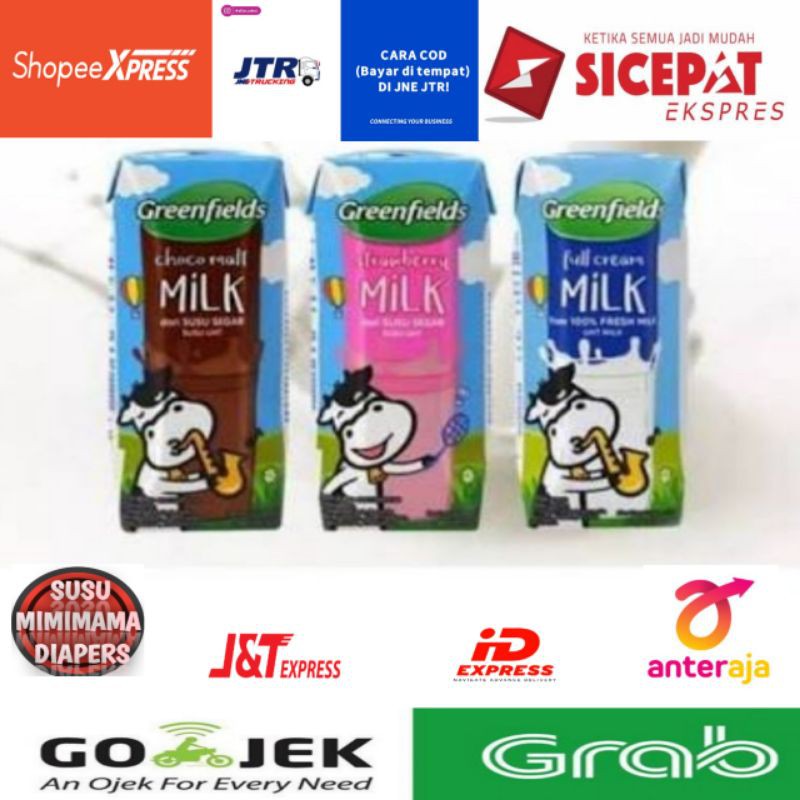 

Susu Greenfileds UHT 125ml Full Cream/Strawberry/Choco malt