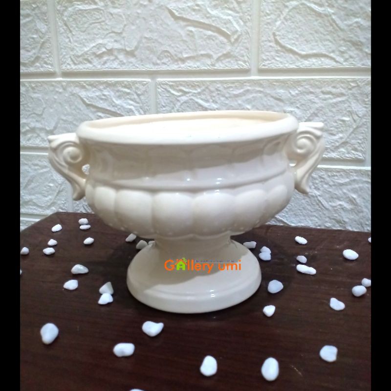 VAS BUNGA/POT KERAMIK BAMBU HOKI