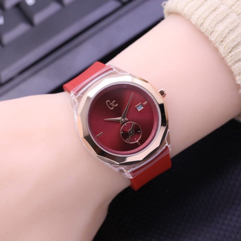 Jam tangan wanita GC premium tanggal detik chrono aktif fashion cewek GC008