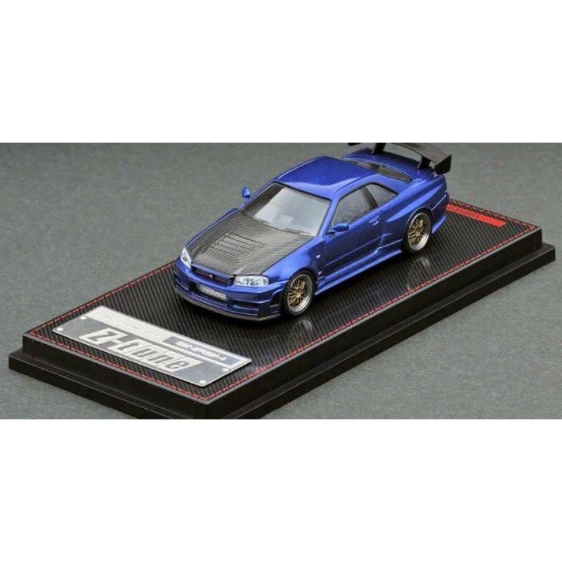 ignition model Nissan Skyline GTR R34 blue
