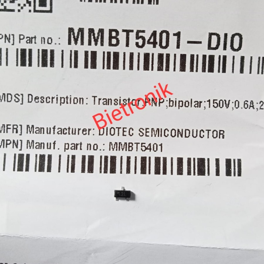 Transistor 2N5401 MMBT5401 2L SOD-23 PNP Original DIOTEC SEMICONDUCTOR