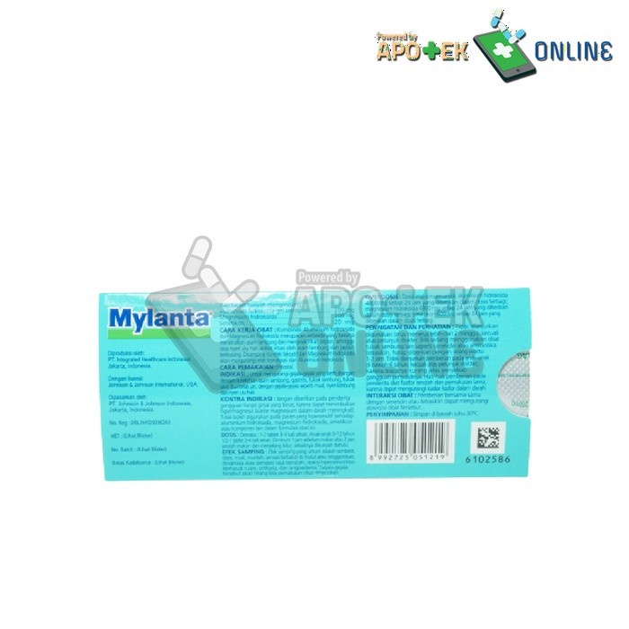 MYLANTA 10 TABLET / MAAG / MUAL / PENCERNAAN / NYERI LAMBUNG / ANTACID