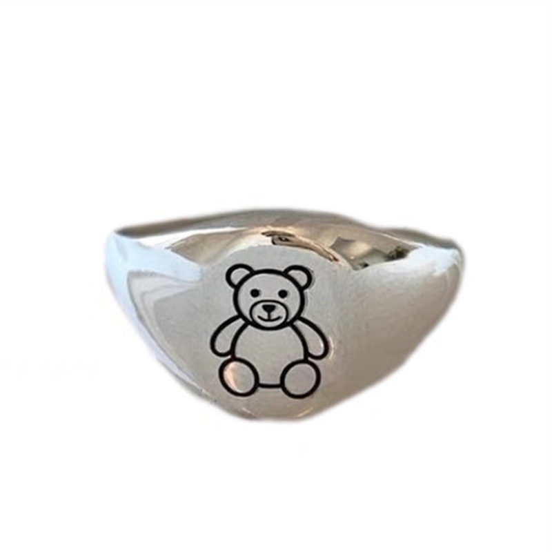 Bear Ring Accessories Fashion Personality Wild Trendy Simple