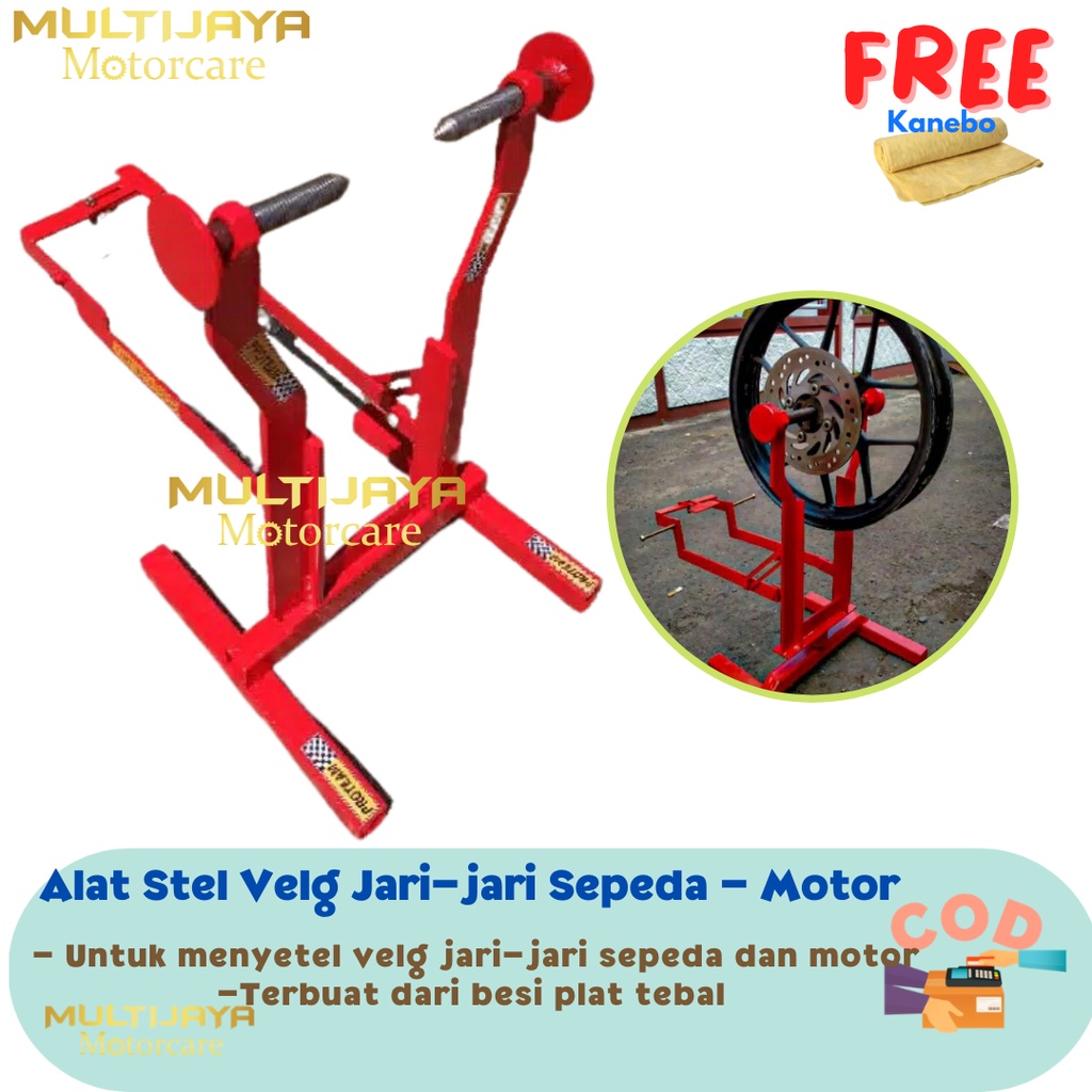 Alat Stel Setel Velg Jari-jari Sepeda dan Motor - Dudukan Setelan Pelek Wheel Support