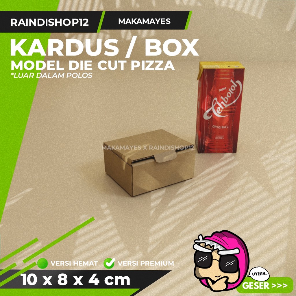 

(MIN 10 PCS) BOX 10 X 8 X 4 CM KARDUS DIE CUT PIZZA KEMASAN PACKAGING KADO