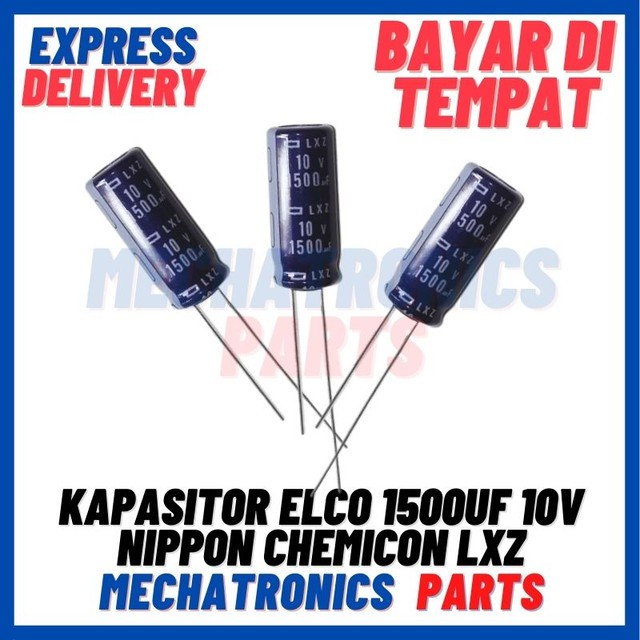 [PAS-9618] KAPASITOR ELCO 1500UF 10V NIPPON CHEMICON LXZ