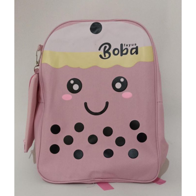 Tas Ransel Sekolah Anak Perempuan TK SD Karakter Boba Bubble Drink Murah/TAS ANAK SEKOLAH PEREMPUAN/TAS ANAK SEKOLAH TK