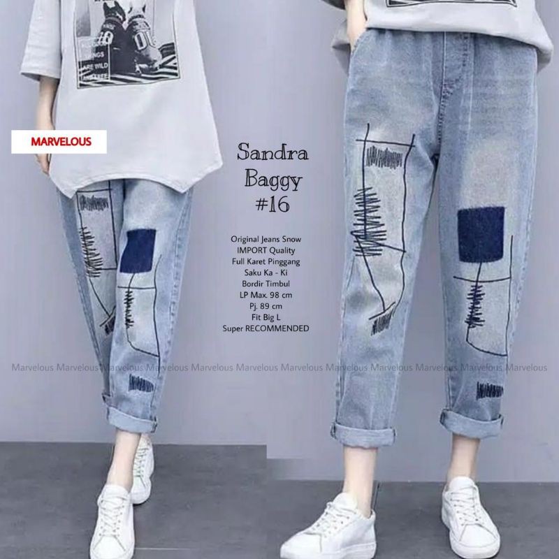 sandra baggy #16 celana baggy jeans by marvelous