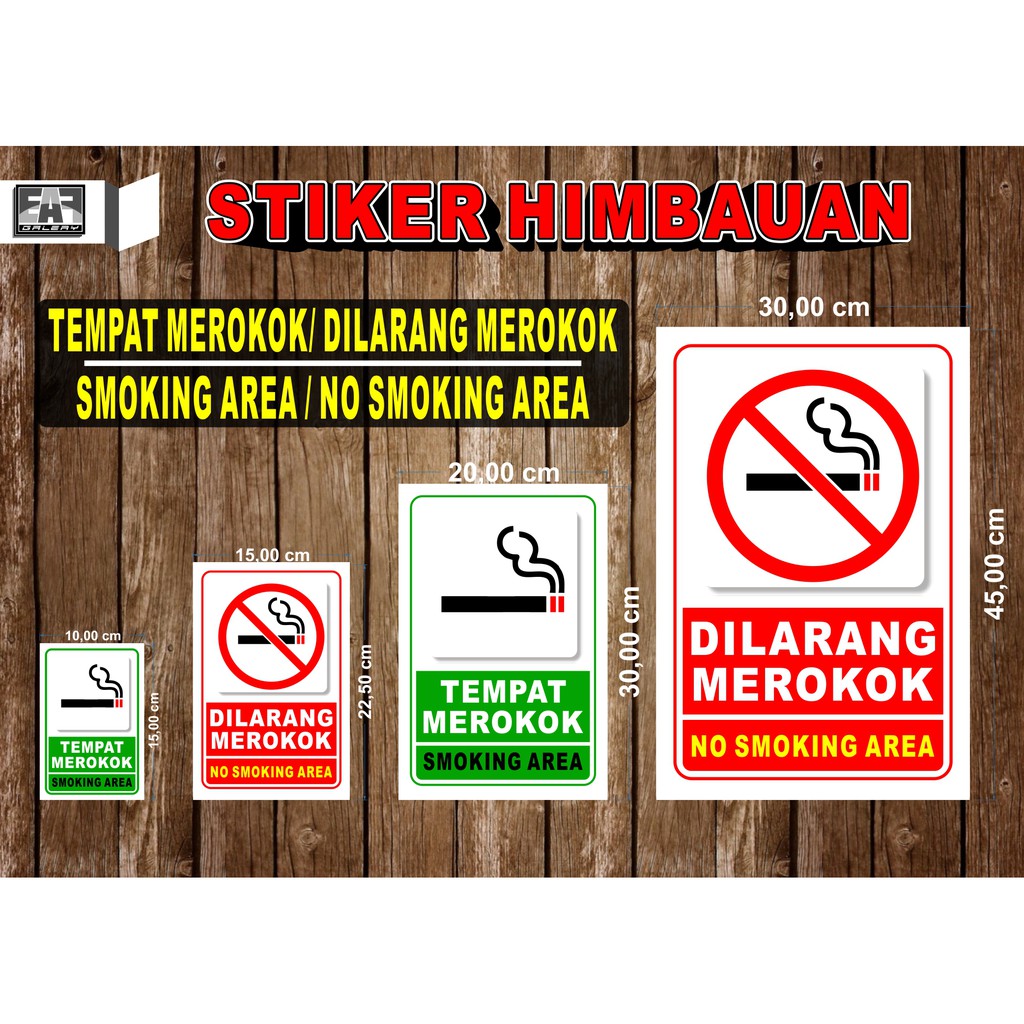 

STIKER DILARANG MEROKOK & AREA MEROKOK