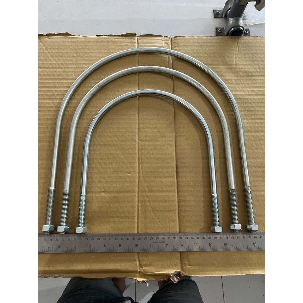 Jual Baut U (U Bolt) 1/2" (setara dengan baut m12 / kunci 19) Shopee