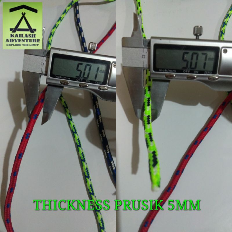 Tali Prusik 5mm Paket 5/10/20 Meter - Warna dan Panjang Pada Pilihan Variannya