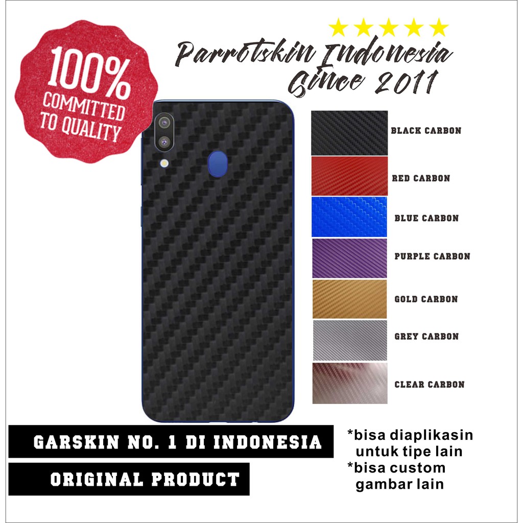 Garskin Protector Carbon Samsung Galaxy M20 anti gores back