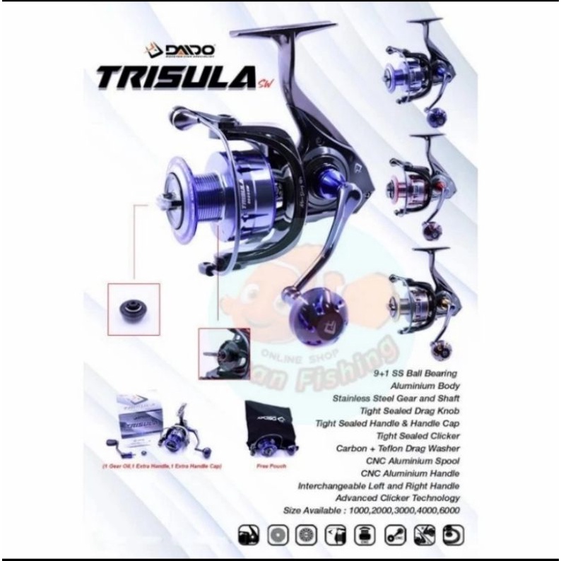 Reel Spinning Daido Trisula Sw Pro Series Gold