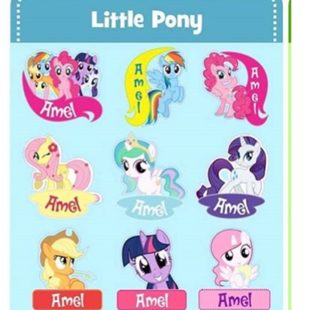 

Mix cutting labels/ little pony
