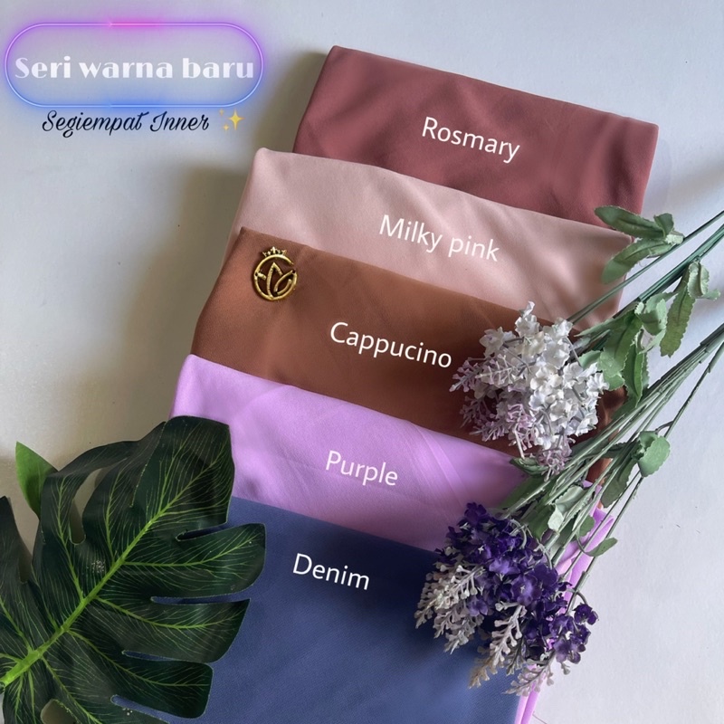 ALGHANI - HIJAB SEGIEMPAT 2 LAYER CERUTY BABYDOLL 120X120 CM INSTAN PLUS INNER 2IN1