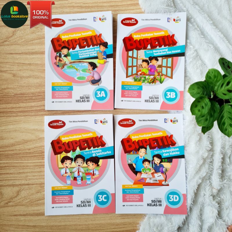 Bupetik SD Kelas 3 Semester 1 (3A 3B 3C 3D) - K.2013 Revisi- Penerbit Erlangga - Buku Original
