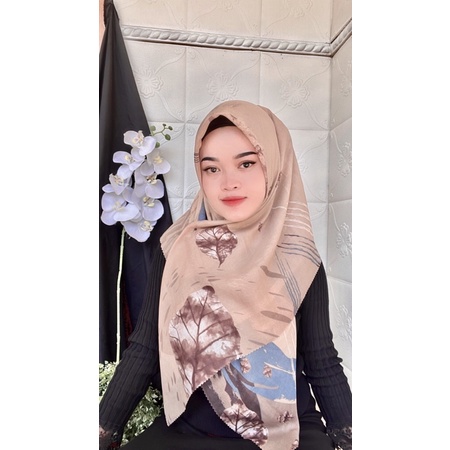 PARIS PREMIUM SQUARE Hijab Segi 4 Motif RANDOM Harga GROSIR