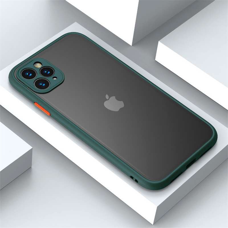 Casing Silikon Iphone 12 12pro 12promax 12mini X Xs Max Xr 6 6s 7 8 + 11 Pro Max Shockproof Warna Matte Transparan