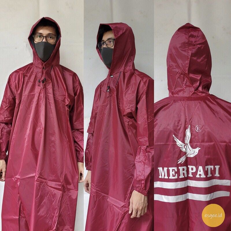 Jas Hujan Ponco Lengan Merpati M-168/JAS HUJAN SIZE BESAR JUMBO BAHAN NYLON POLYSTER TEBAL (MURAH)