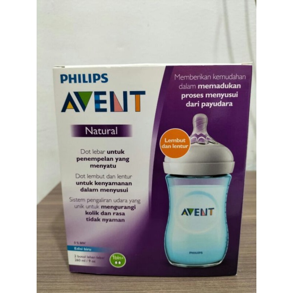 Botol Susu Philips Avent Natural 260 Ml Isi 2 Pcs SCF 695/SCF693/23(SCF693/13 1 Pcs)Box