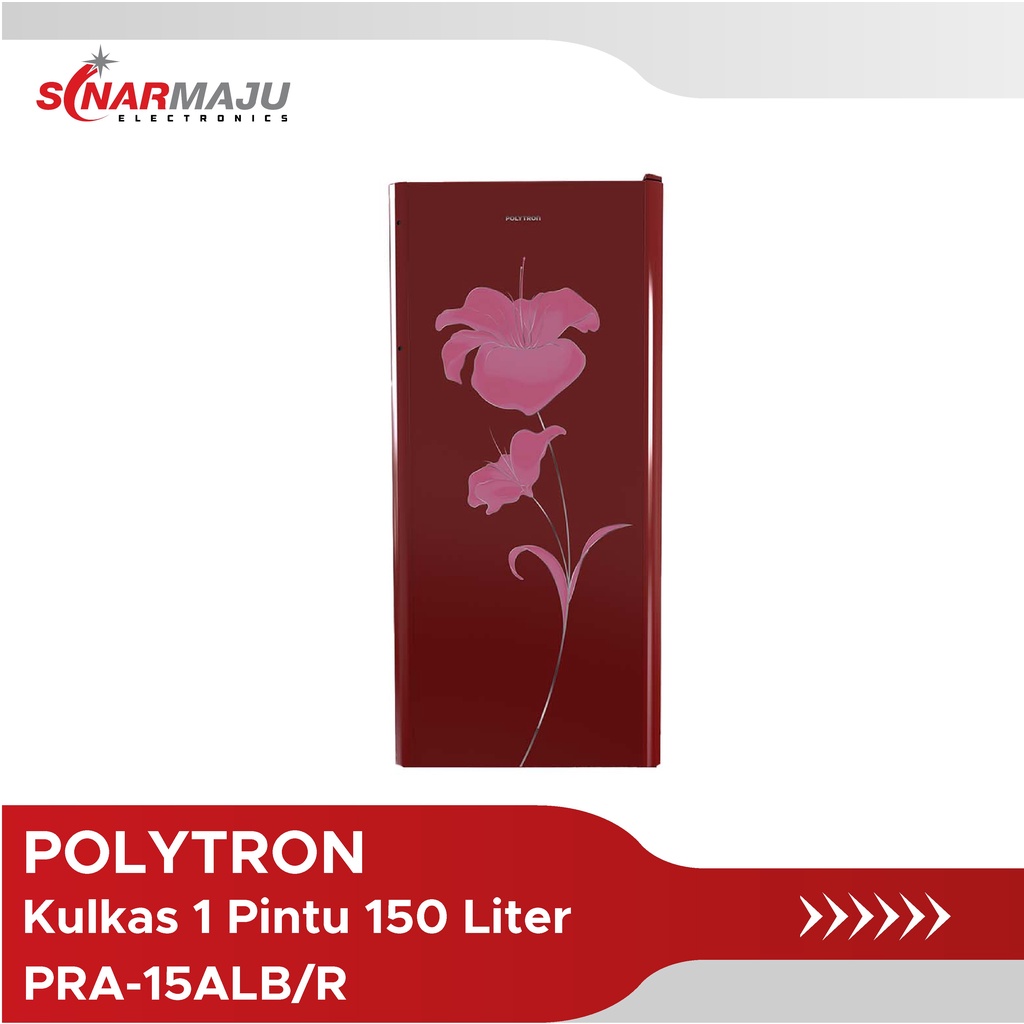 Kulkas 1 Pintu Polytron 150 liter PRA-15ALR PRA-15ALB PRA-15ALB/R