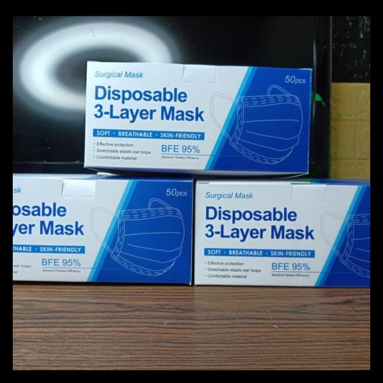 Masker Medis 3 Ply (1 Box Isi 50 Pcs)