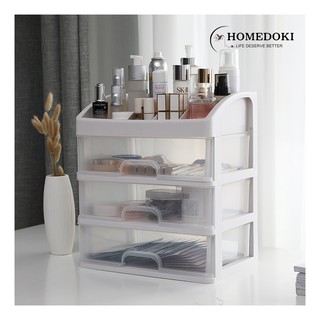  Rak  Kosmetik  Makeup Storage Plastic Box Laci 3 Susun 