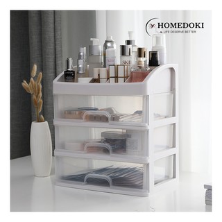  Rak  Kosmetik  Makeup Storage Plastic Box Laci 3 Susun  