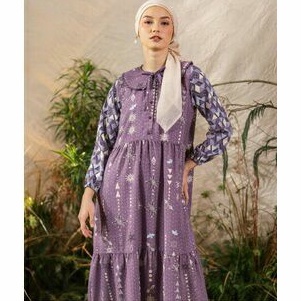 Frozen snow Queen dress Purple geulis.id