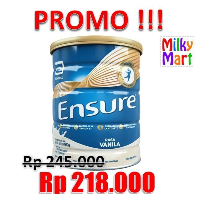 

READY COD Ensure Vanila / Coklat 900g 900gr - Vanila