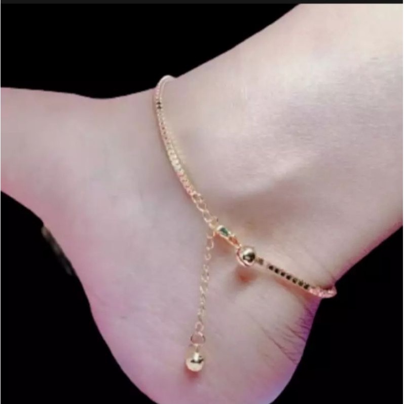 Gelang kaki milano sangat cantik gold TITANIUM asli